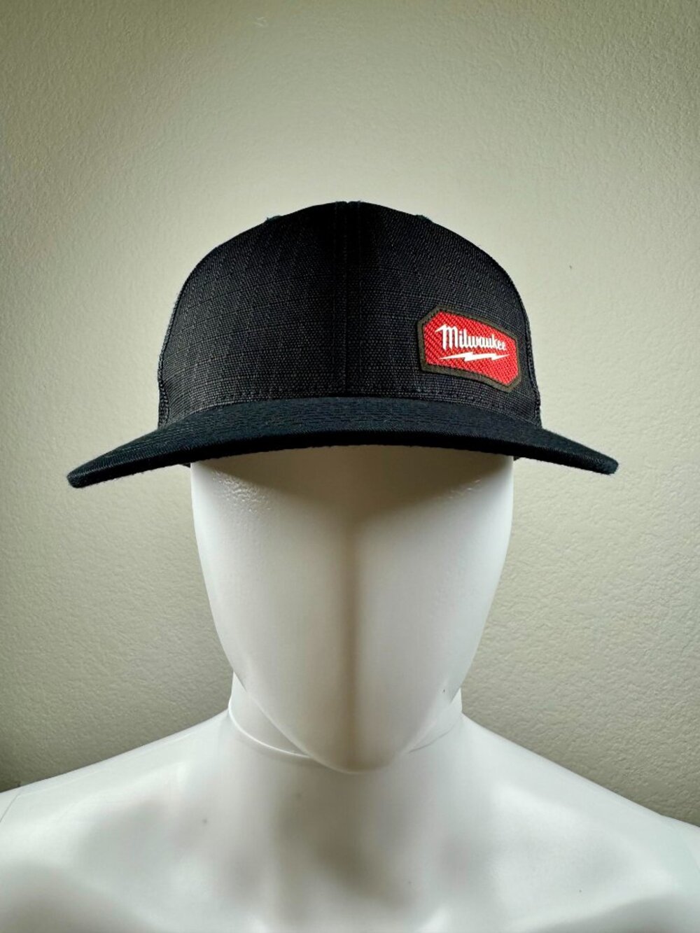 Milwaukee 505B Grid Iron One Size Snapback Trucker Hat Cap Black